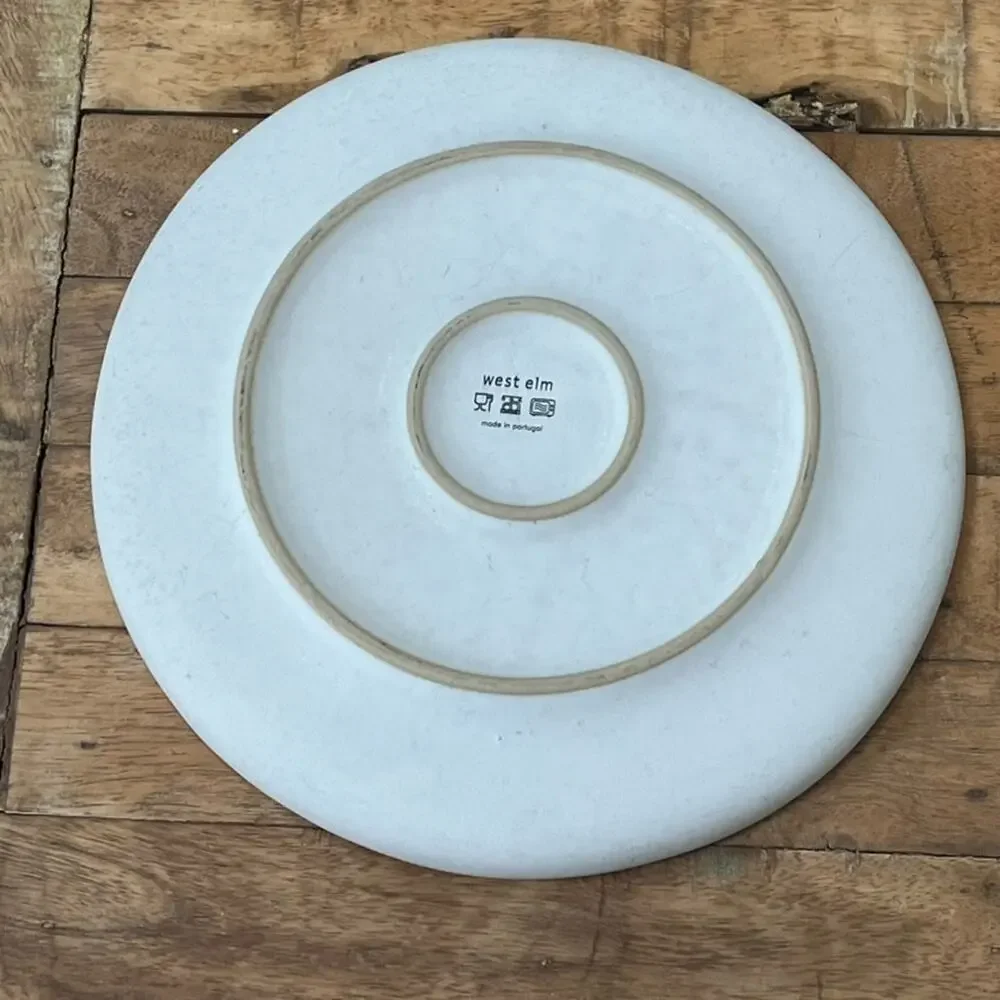 West Elm Kanto Off White Dinner Salad Plate Set Stoneware Made In Portugal Matte